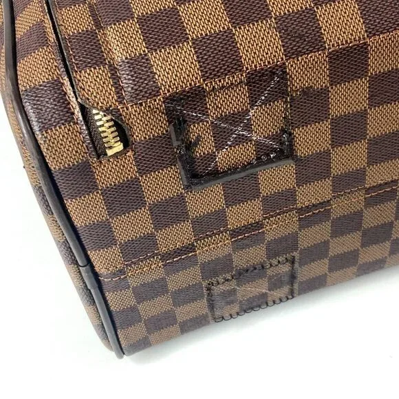 LOUIS VUITTON Brown Damier Canvas Boston Bag
